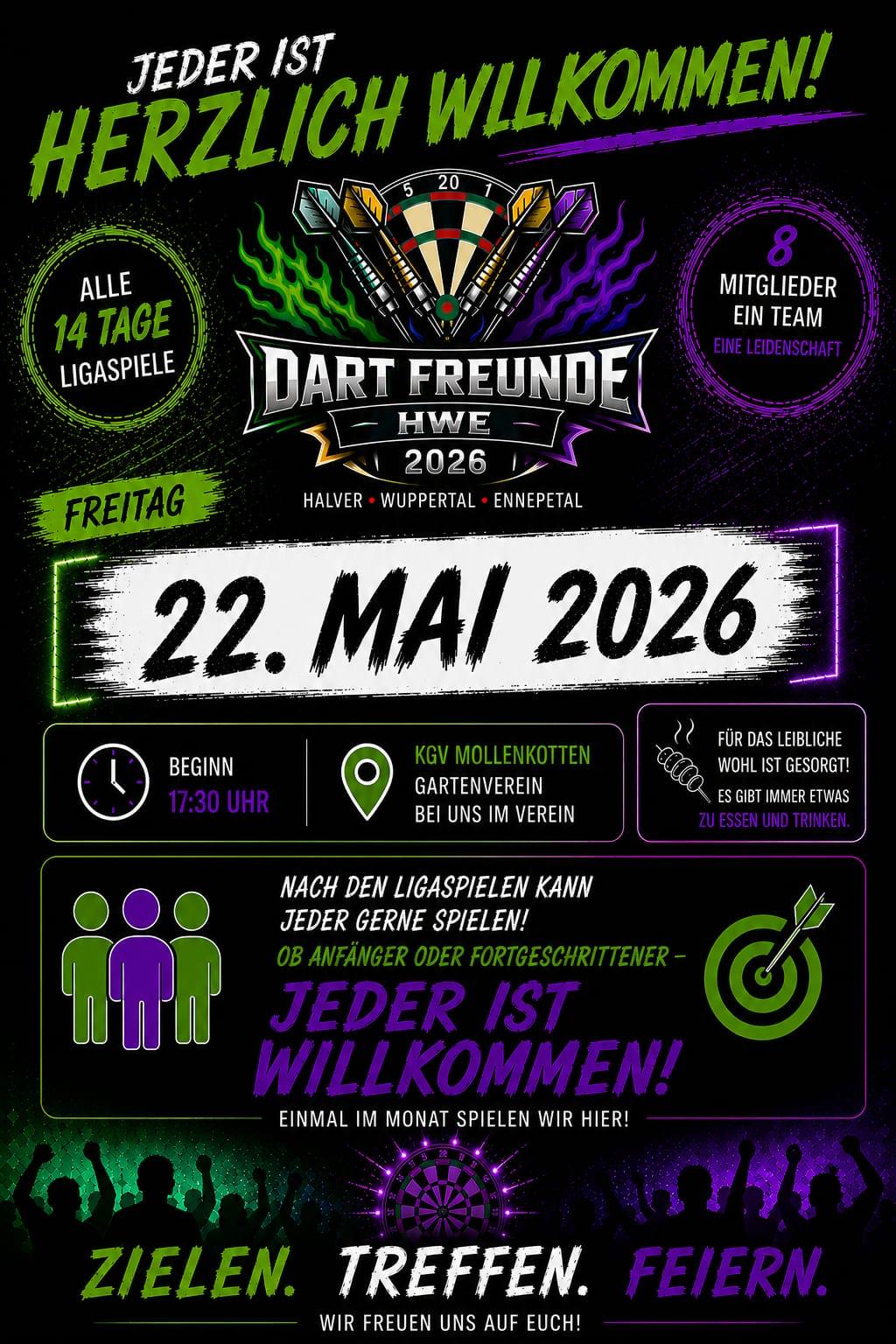 Dart Event ab 22.05.2026 jede 2 Wochen